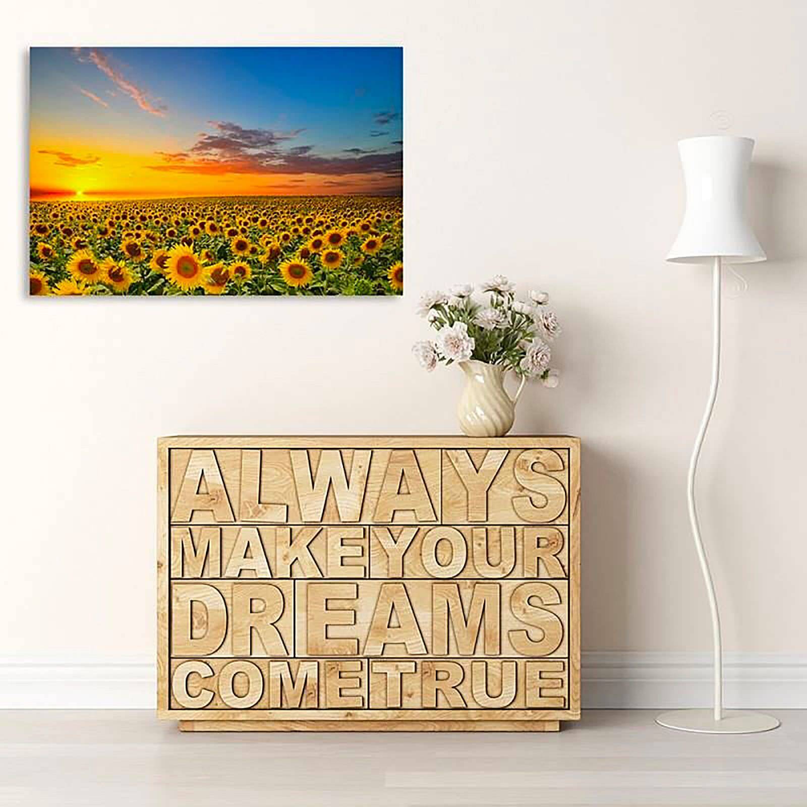 Tableau paysage tournesols - 50 x 40 cm - 4