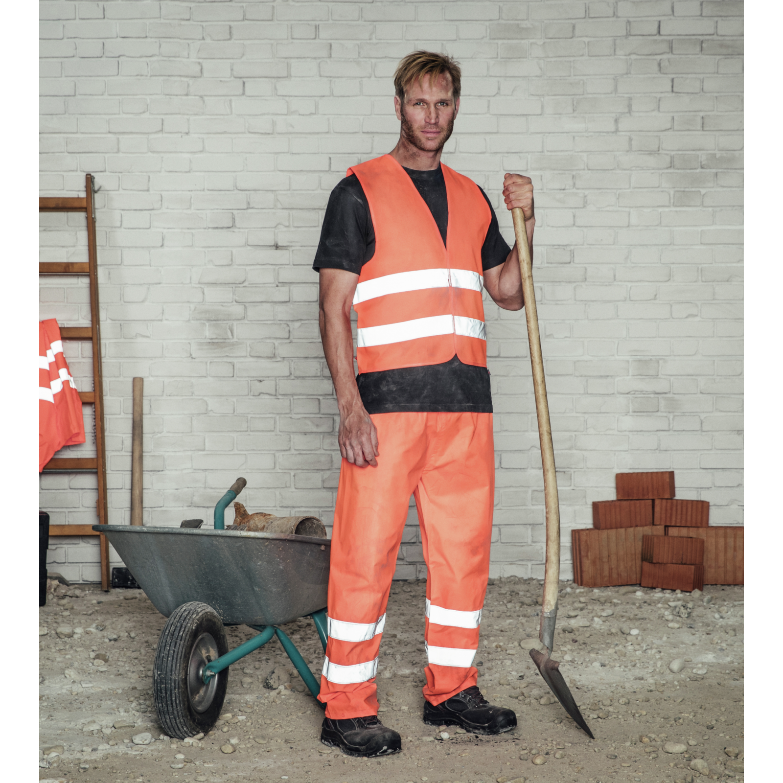 Pantalon de pluie haute visibilité EN 20471 1.2 et EN 343 3.1 Würth MODYF orange - 3