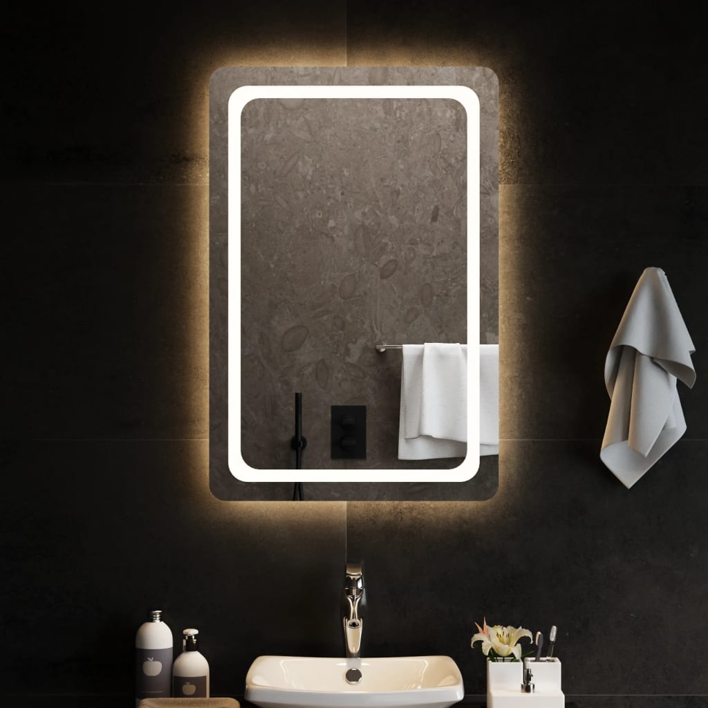 Specchio Da Bagno LED 32 Pollici – Illuminato Dimmerabile, Anti-appannamento, 3 Temperature Colore, IP44, Touch, Memoria Ultima Luce