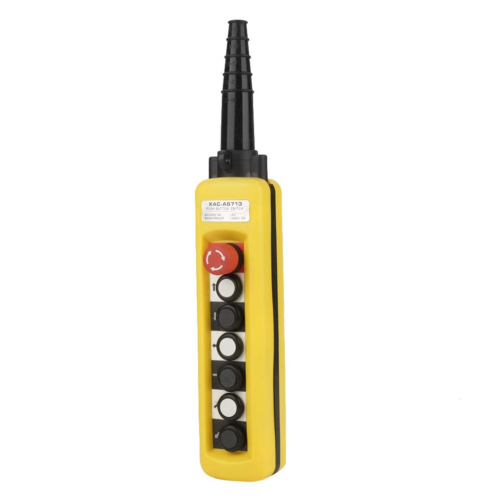 Interrupteur Bouton Palan Télécommande Industrielle 2 Boutons Pour Grue - Interrupteur Suspendu Sécurisé IP54 Contrôleur Levage Suspendu