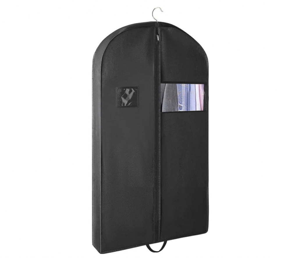 Pokrowiec na ubrania 110x60 cm, wiszący, męski pokrowiec na garnitur, oddychający i pyłoszczelny, ochronny pokrowiec na ubrania do przechowywania i po