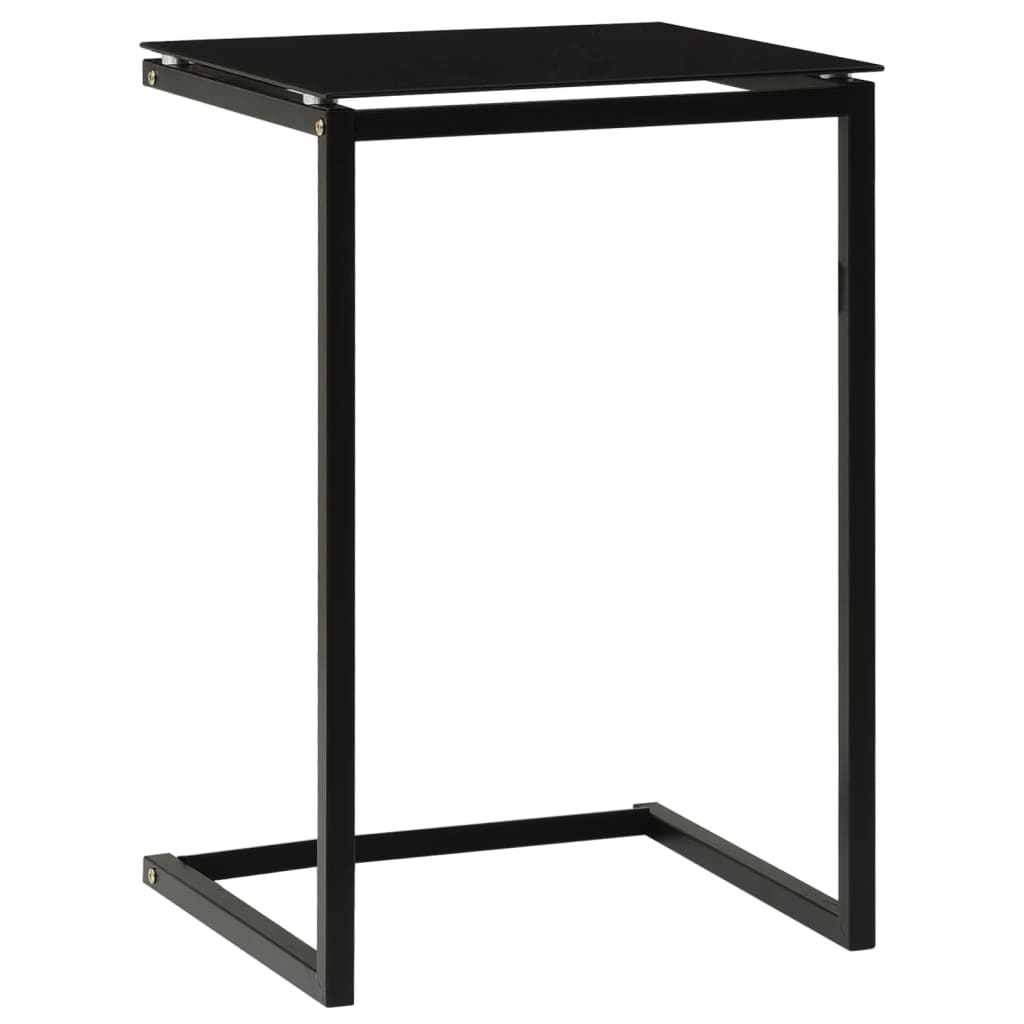 Table d'appoint Noir 40x40x60 cm Verre trempé vidaXL - 4