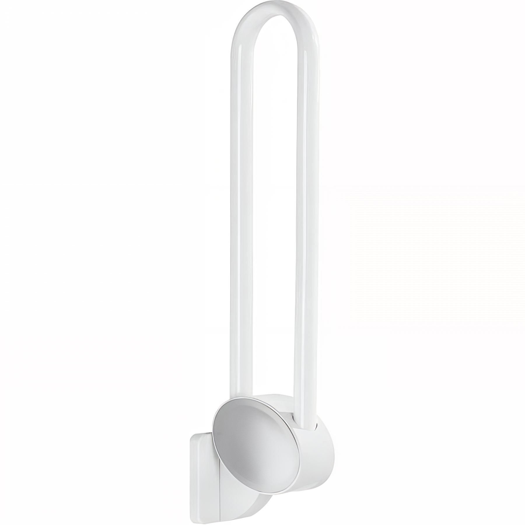 Barre PMR Delabie 5081N – Blanc Coudée 400x400 Mm, Pour Salle De Bain Ou Douche