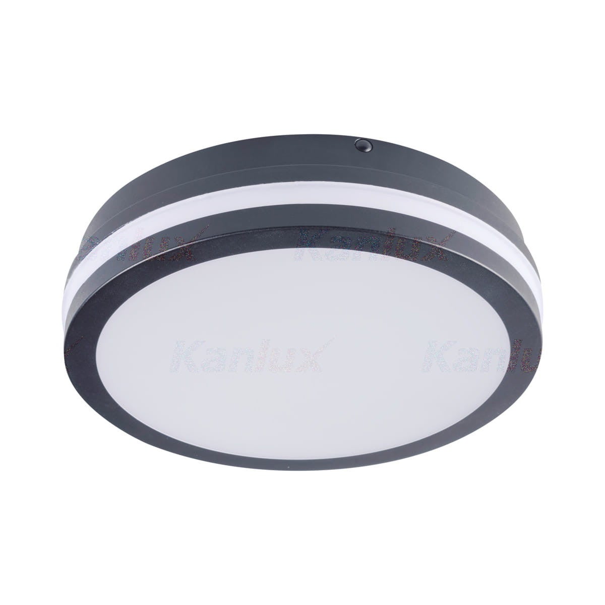 Plafon okrągły BENO LED 18W Neutralna biel 1400lm grafitowo-biały wym:5,5x22x22cm IP54 Kanlux
