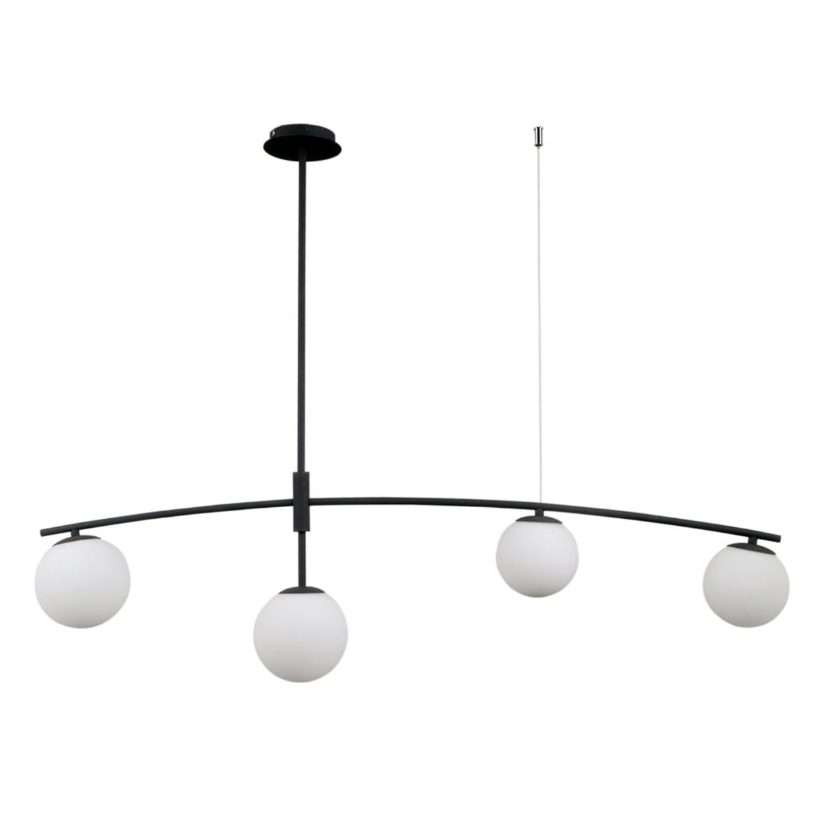 Lampa wisząca Senai czarny satynowany-biała 4 x G9 x 5W wym:82,5x110x14cm Italux