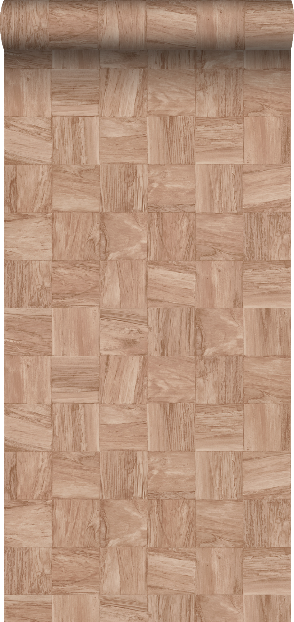 Tapeta motyw sklejki terakoty różowej - 50 x 900 cm - ORIGIN