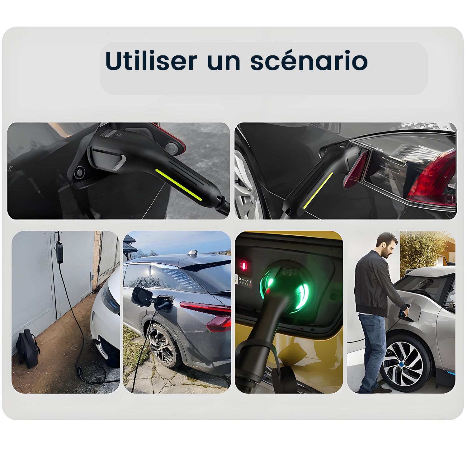 Cabo de carregamento tipo 2 CEE 7.36 kW Carregador EV Tipo 2 32A 1 fase 5M Modo 3 Cabo de carregamento Corrente comutável 6A-32A - 9