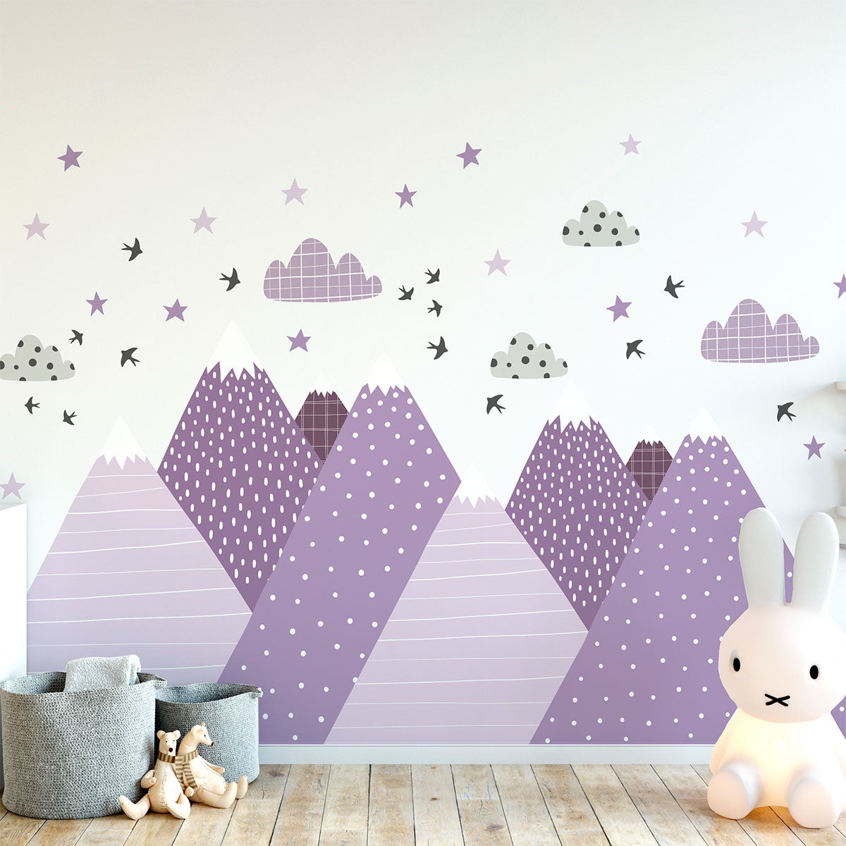 Vinilo niño escandinavo de montaña manoka - adhesivo de pared - revestimiento sticker mural decorativo - 90x135cm - 8