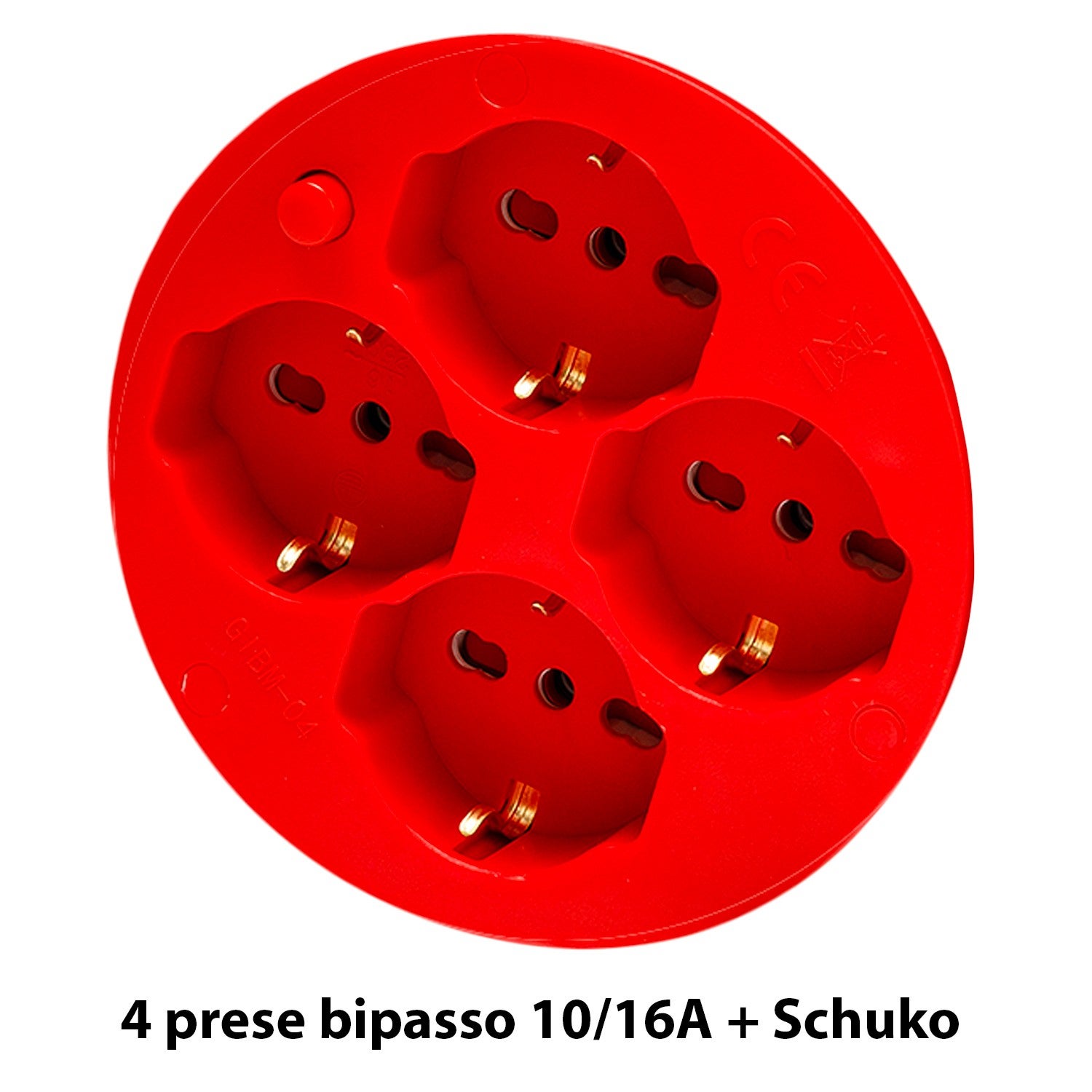 Enrouleur électrique standard italien, 4 prises, câble H05VV-F3G1.5MM2, 15m, CE - 4