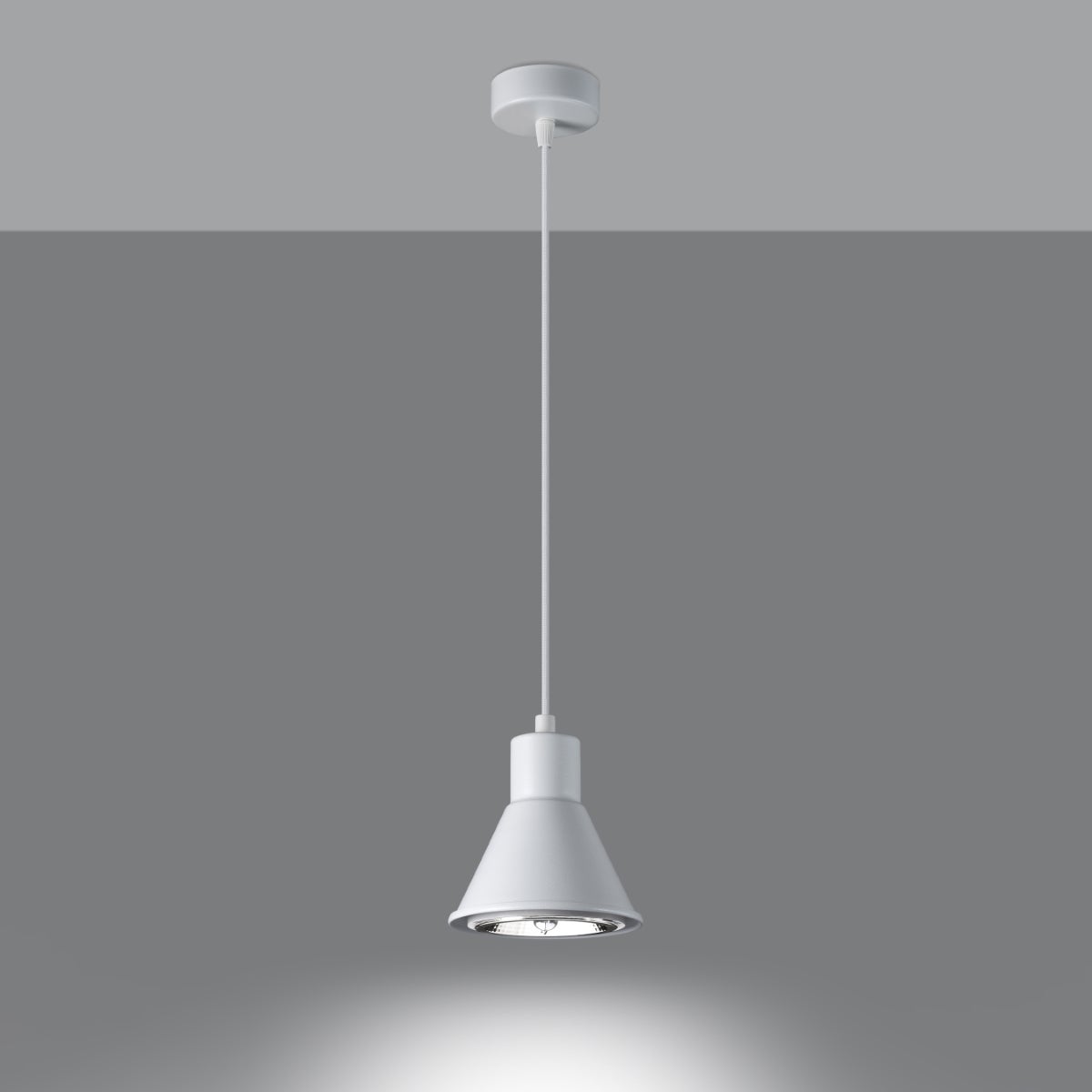 Lampa wisząca ZYLATA 1 biała [ES111] LED 3000K - 14x14x120cm Sollux