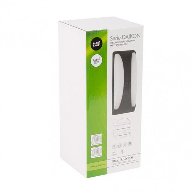 FAB 126261009 | Apply Außen Fenchel 1xe27 Schwarz IP44 Polycarbonat 40,8x21,7x32,6 Cm | Leroy Merlin