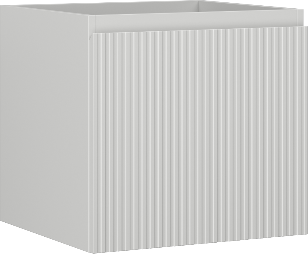 Mexen Rivel szafka łazienkowa podumywalkowa 50 cm, 1 szuflada, ryflowana , szara mat - 91A20-05047-1-BF62