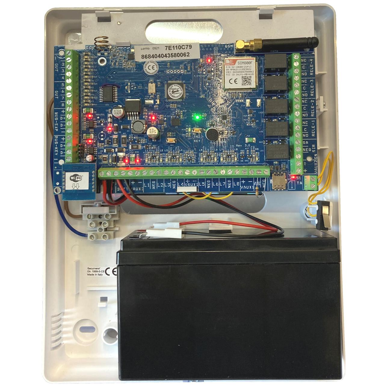 Rinnova Impianto Antifurto Filo Esistente Con Unisat 8 Zone Optional 40 Gestita Chiave RFID Radiocomando 868 MHz da APP 8 Aree 50 Utenti Funzioni Prog - 2