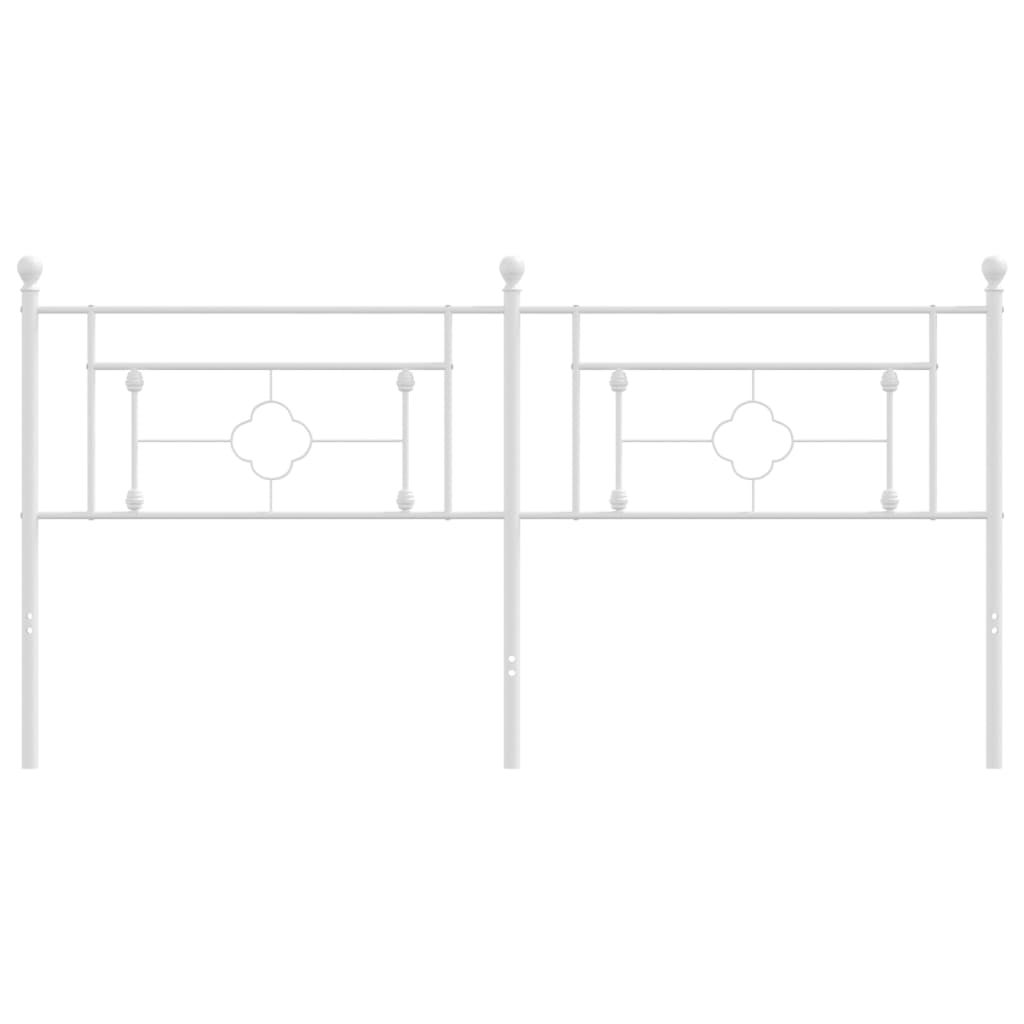 Tête de lit métal blanc 180cm - 3