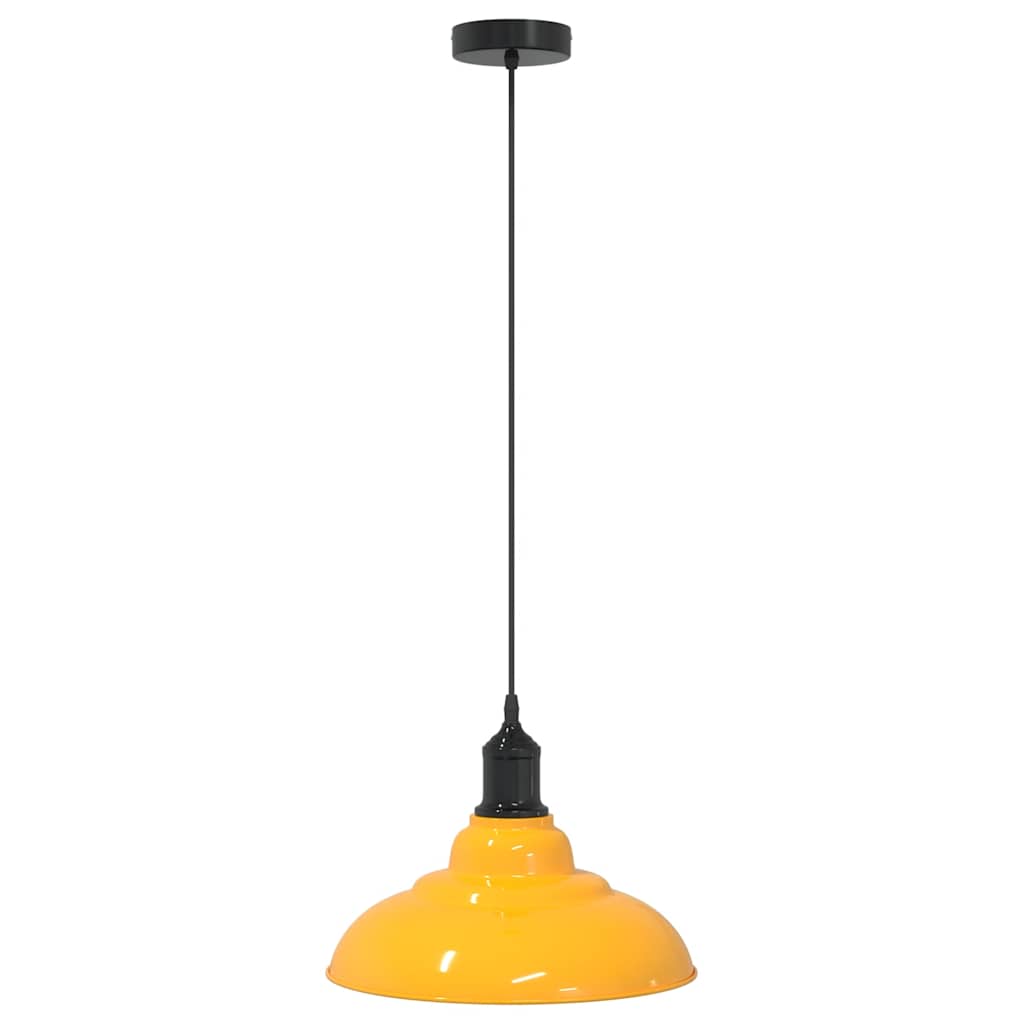 Lampa wisząca E27 z regulacją wysokości, jaskrawożółta, ? 31 cm