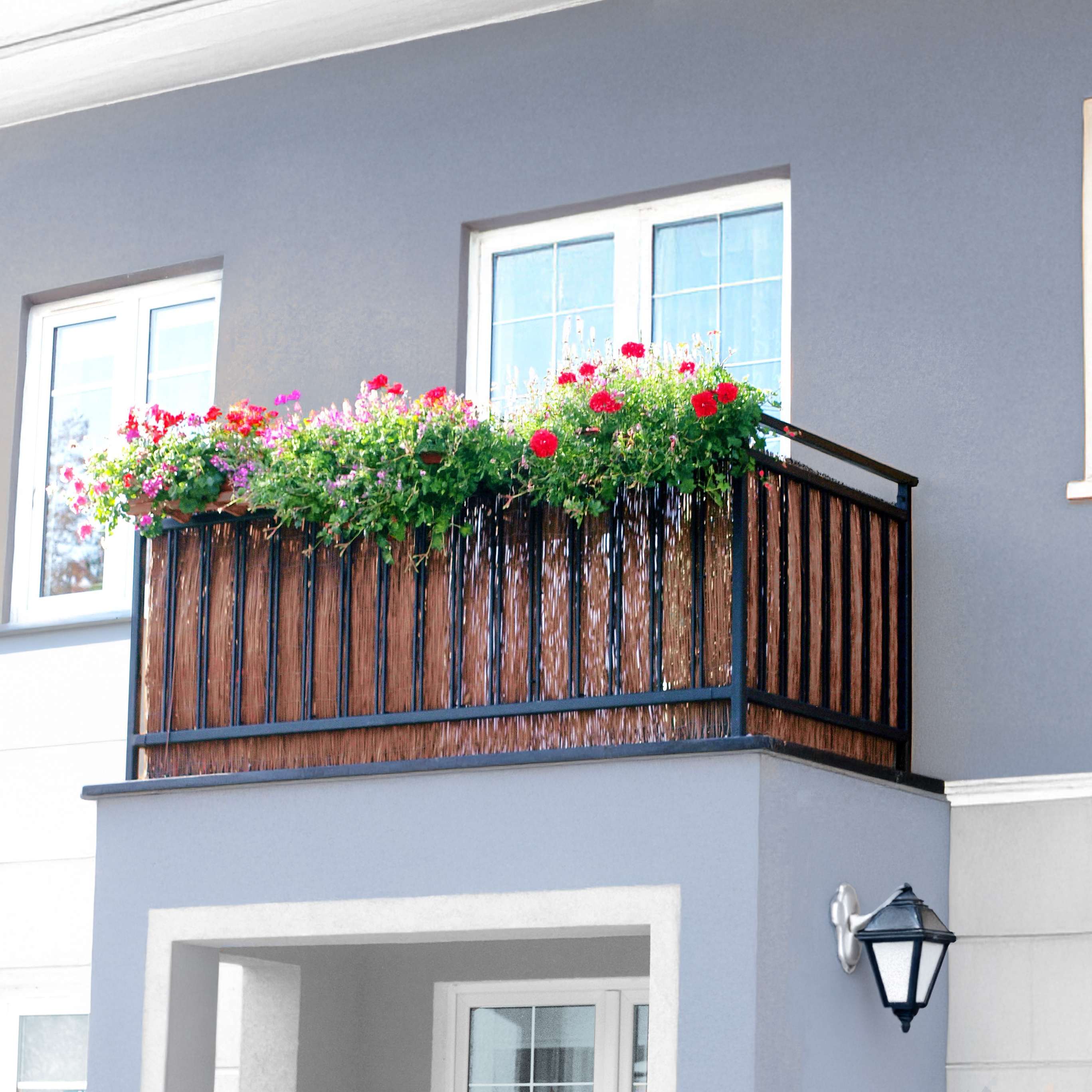 BOGATECO Clôture d'intimité en osier en bois 180 cm de haut et 500 cm de long | Parfait pour le jardin, le balcon et la terrasse | Fabriqué en Europe - 10