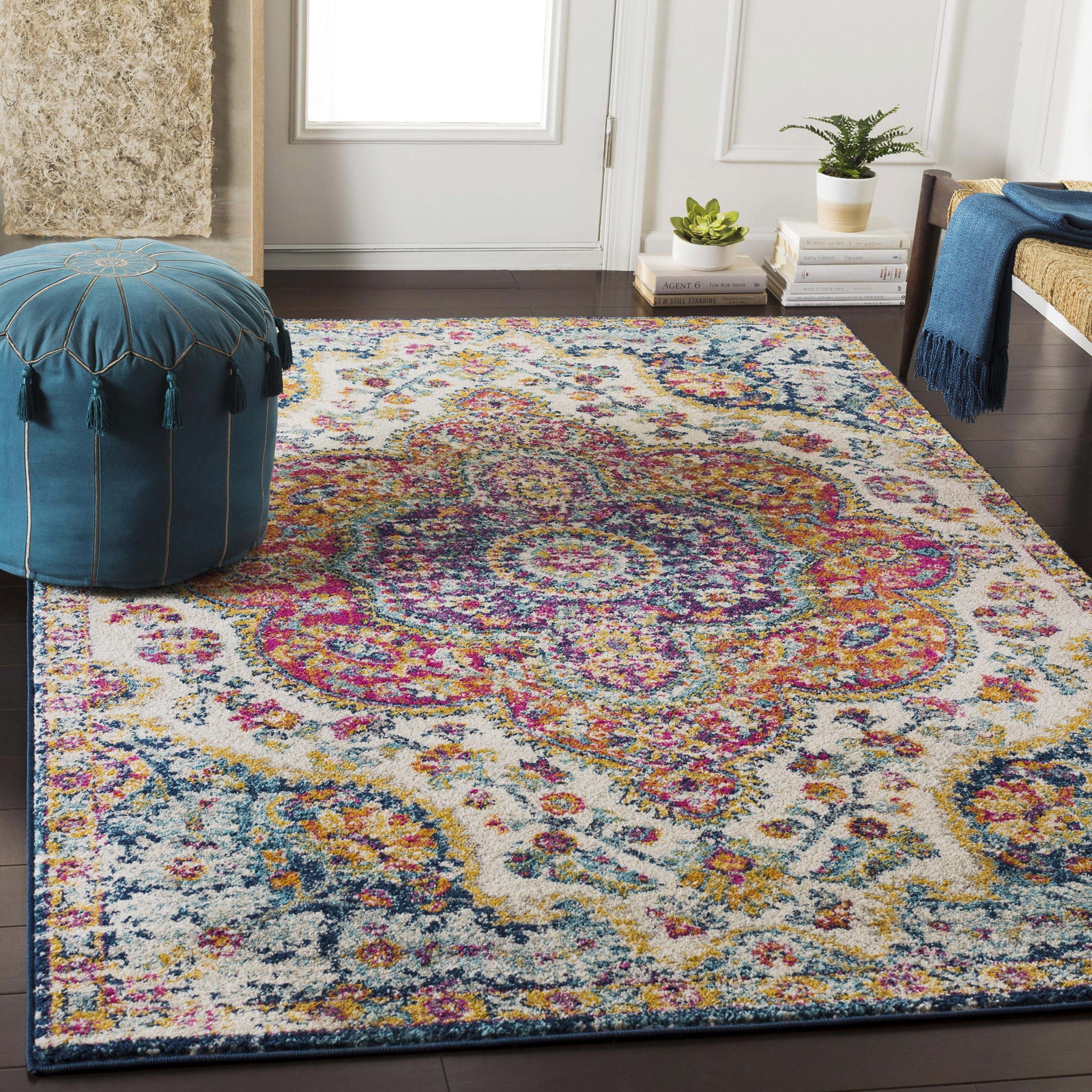 LIVABLISS Tapis Vintage Oriental Multicolore/Rose 120x170 cm Julia - 8