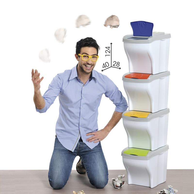 Bama Pattumiera Raccolta Differenziata Poker Set 4 Pz - 5