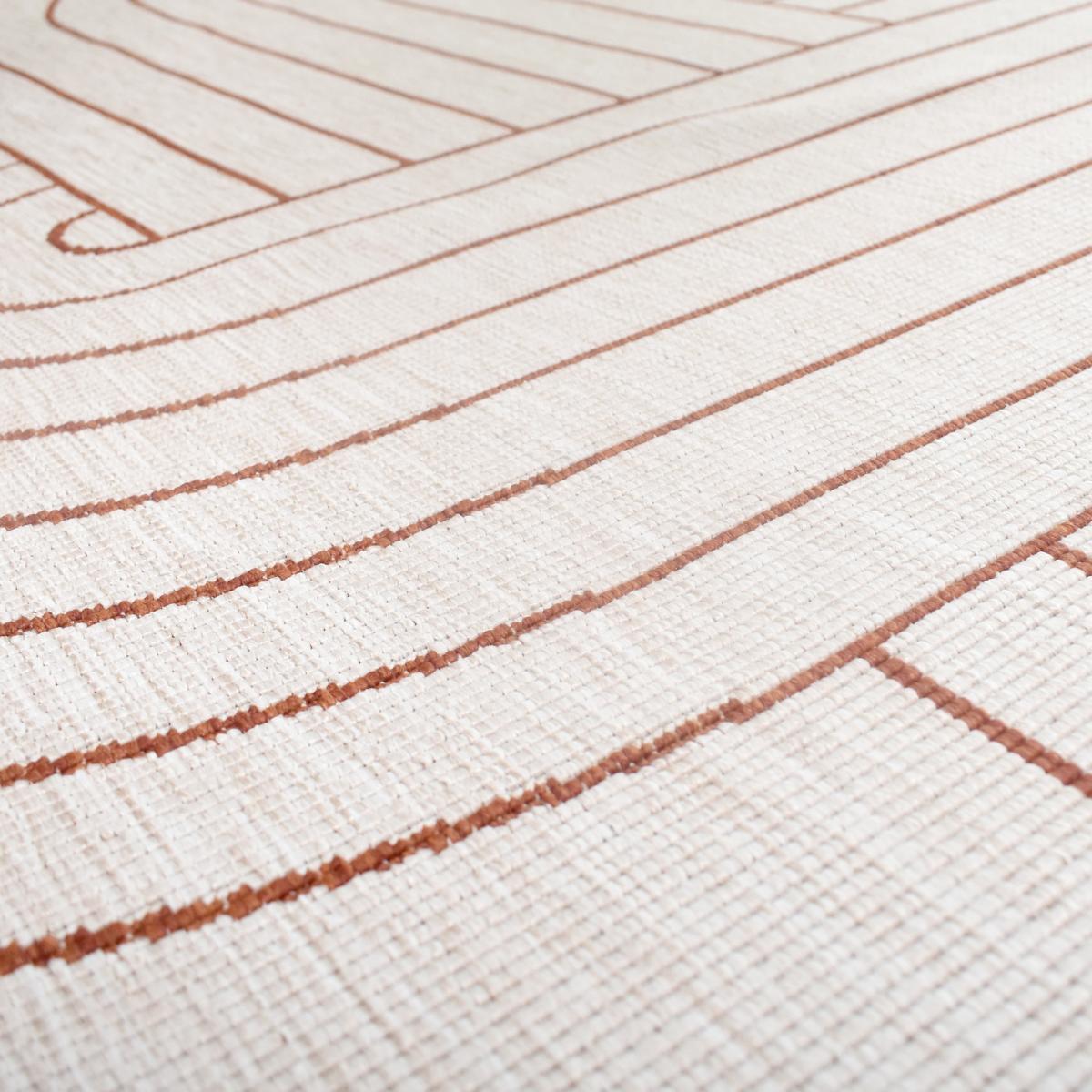 Tapis extérieur, kilim reversible 160x230 LYN2 T REVERSIBLE terracota et crème - 7