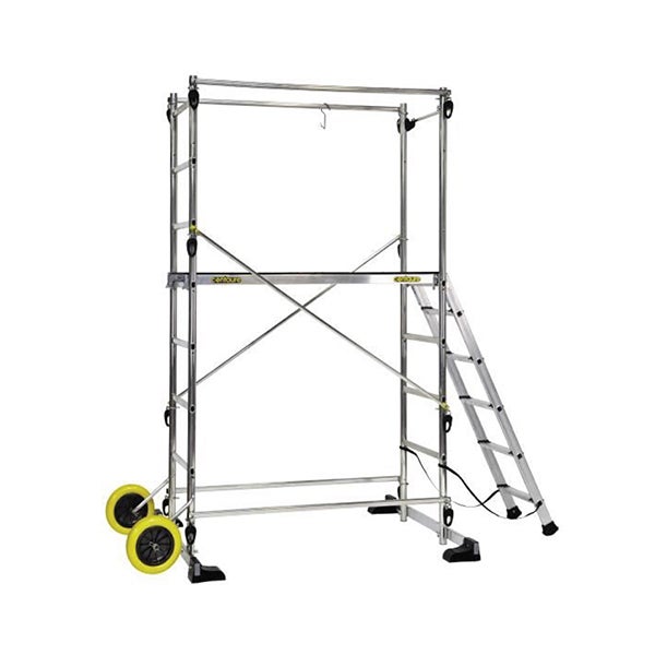 Echafaudage de jardin - Hauteur de travail max. 3,40m - 2 roues Ø 250mm - Plateau 1,30x0,46m - 209700