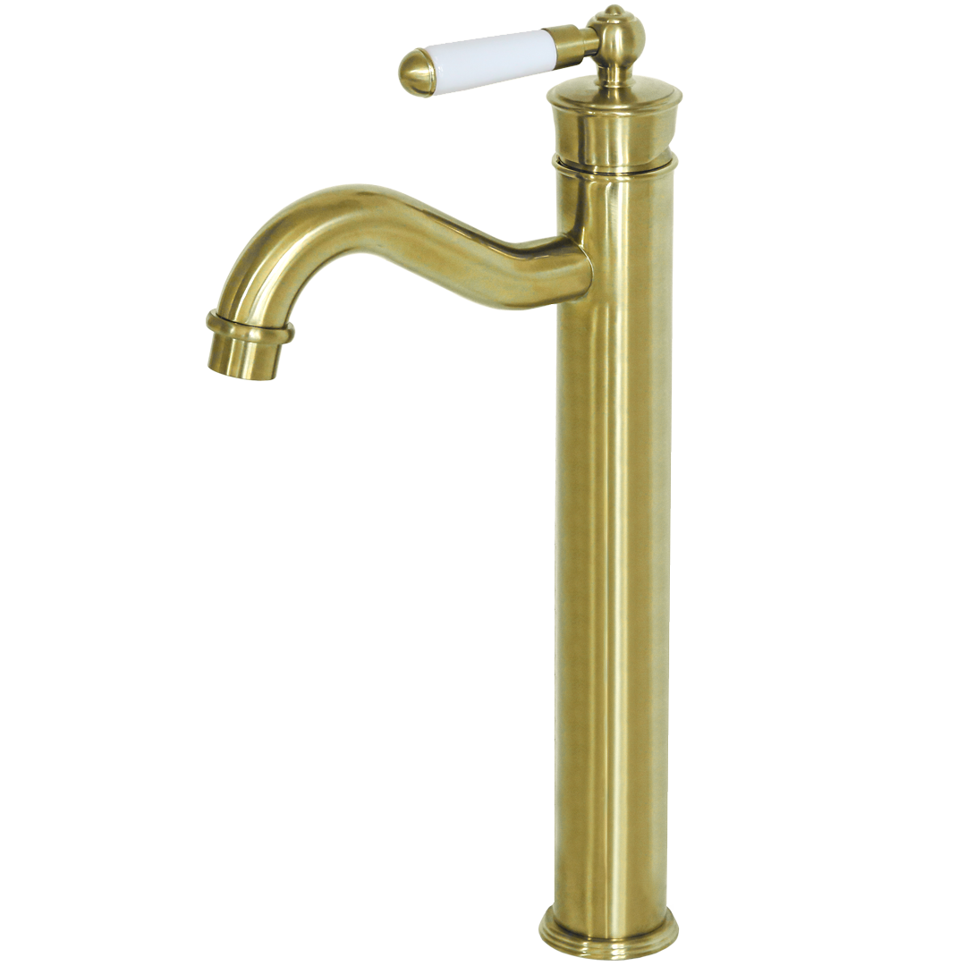 Leeds Bateria umywalkowa retro wysoka, szczotkowane złoto