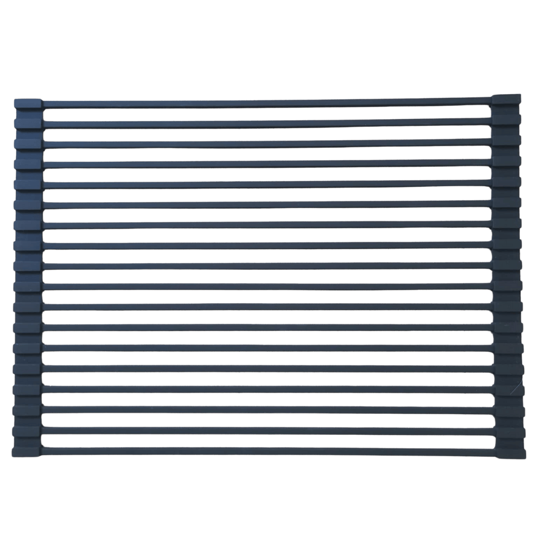 Składana suszarka do naczyń 43 x 31 wykonana ze stali nierdzewnej i silikonu czarny