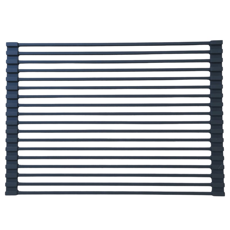 Składana suszarka do naczyń 43 x 31 wykonana ze stali nierdzewnej i silikonu czarny