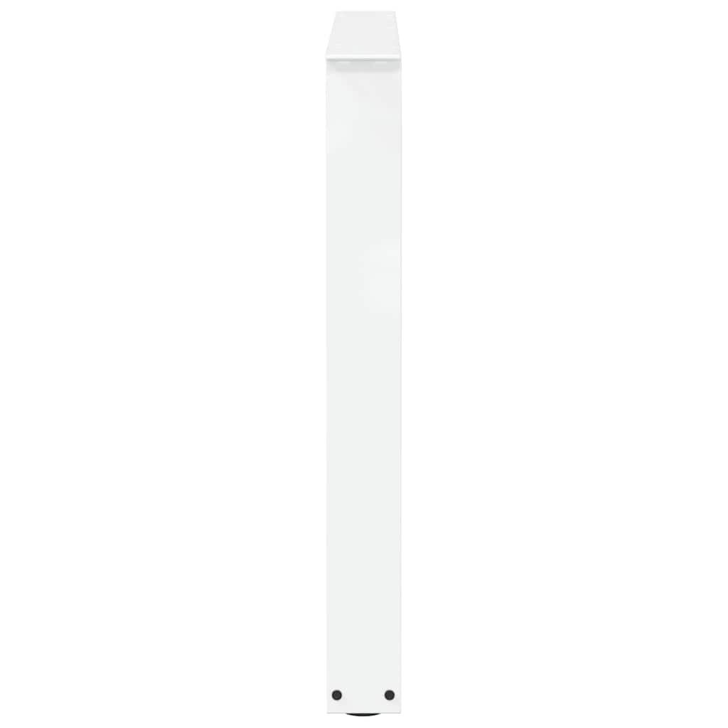 Maison Exclusive - Pieds de table à manger en V 3 pièces Blanc 90 x (72-73,3) cm Acier - 6