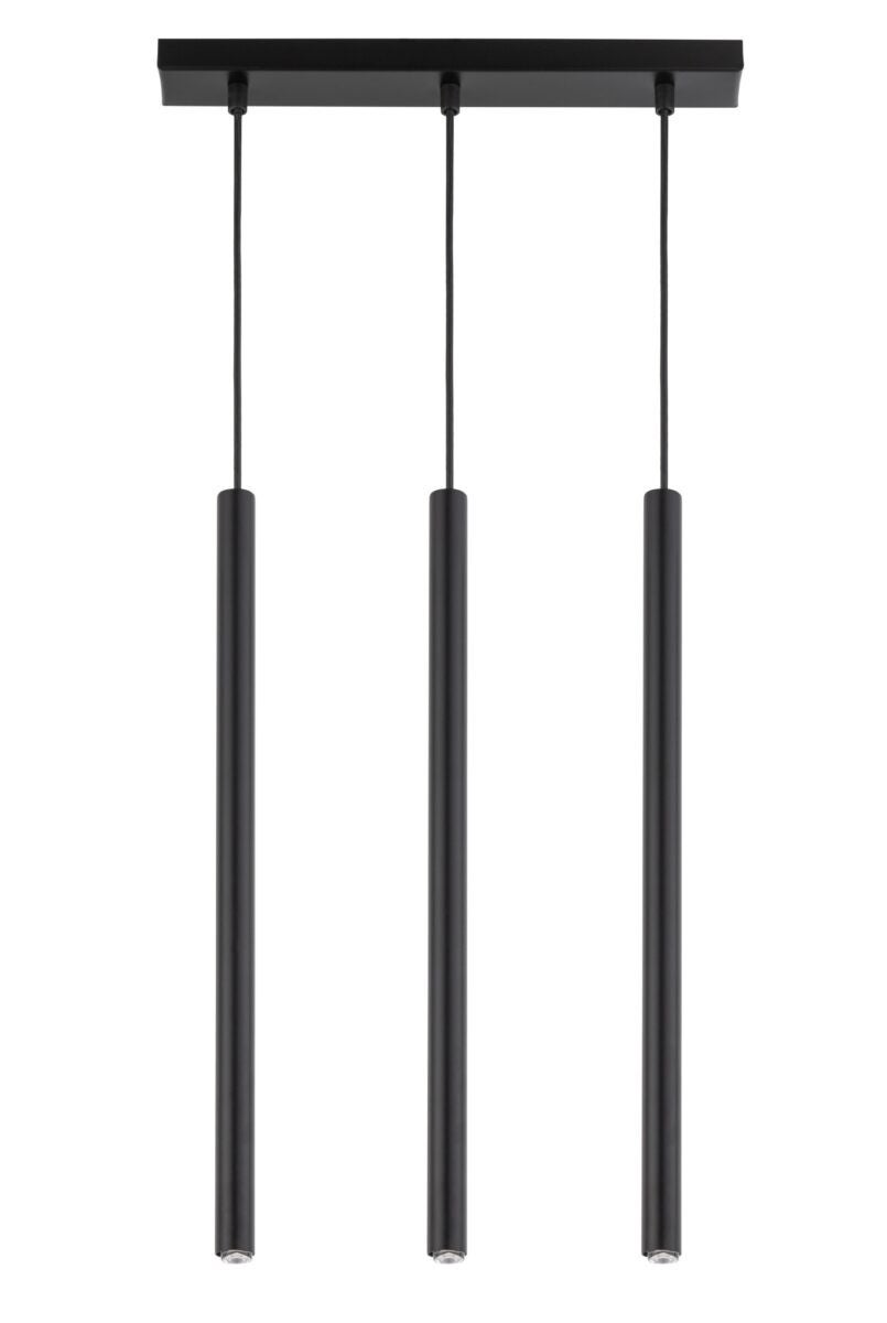 Lampa wisząca Sopel czarna 3xG9x3W dekoracyjna wym: 80 x 38 x 5 cm metal SIGMA