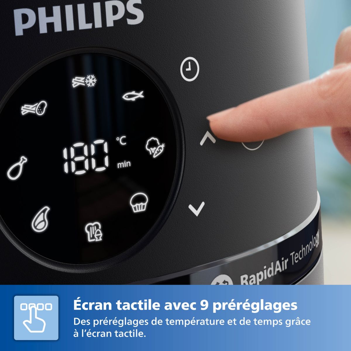 Friteuse à air chaud Philips série 2000 NA221/00 4,2 L 1500 W Noir, Argent - 4