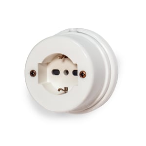 Presa Muro Bipasso Ceramica | Ø65mm | Bianco O Nero | Per Interni - Foto 5