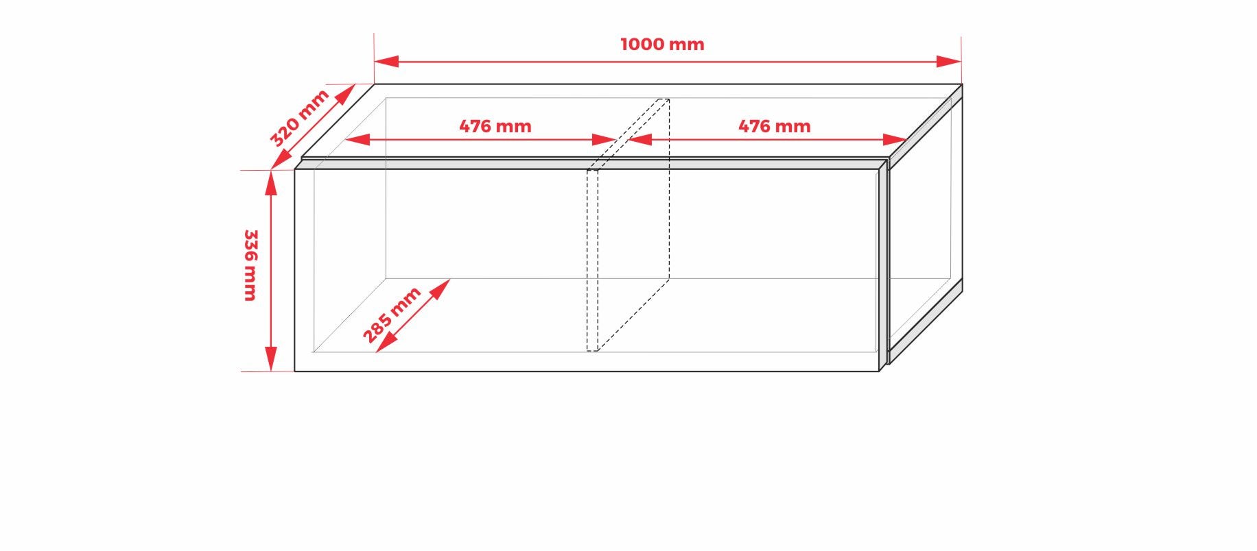 Szafka RTV : Czarny Matowy, 100 x 32 x 34 cm - 5