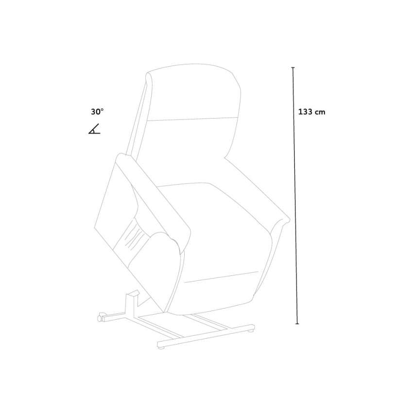 Poltrona Relax Elettrica con Sistema Alzapersona e Ruote Per Anziani Giorgia - Nero - 8