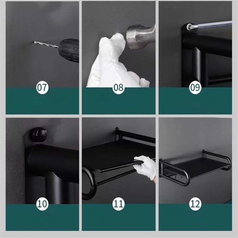 Soporte mural para microondas en acero inoxidable reforzado para cocina y restaurante, estante práctico 45*36,5 cm - 6