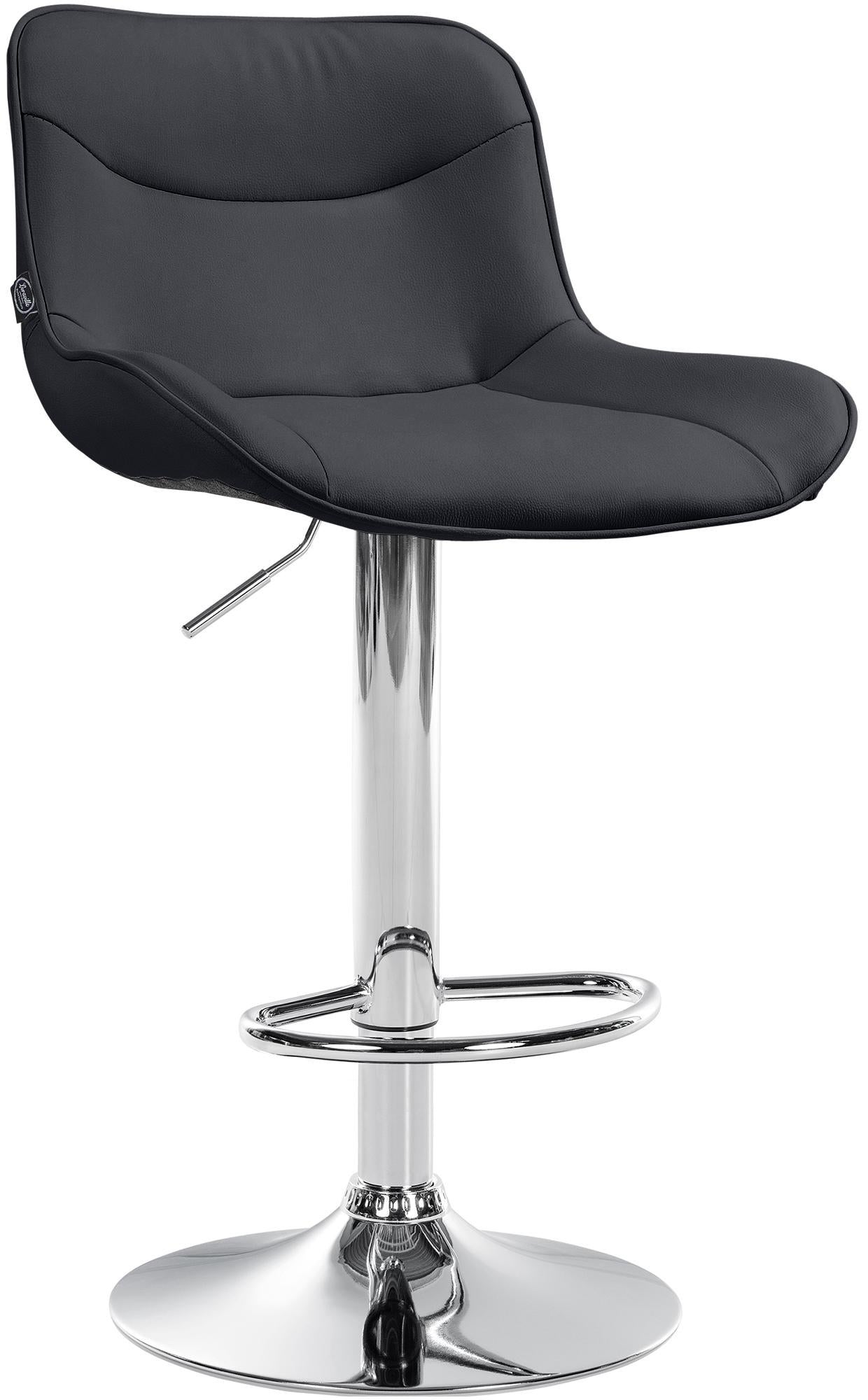 2 Sgabelli Da Bar Giantex In Ecopelle Nera Con Schienale, Altezza 66 Cm (100 Kg Portata) - 4
