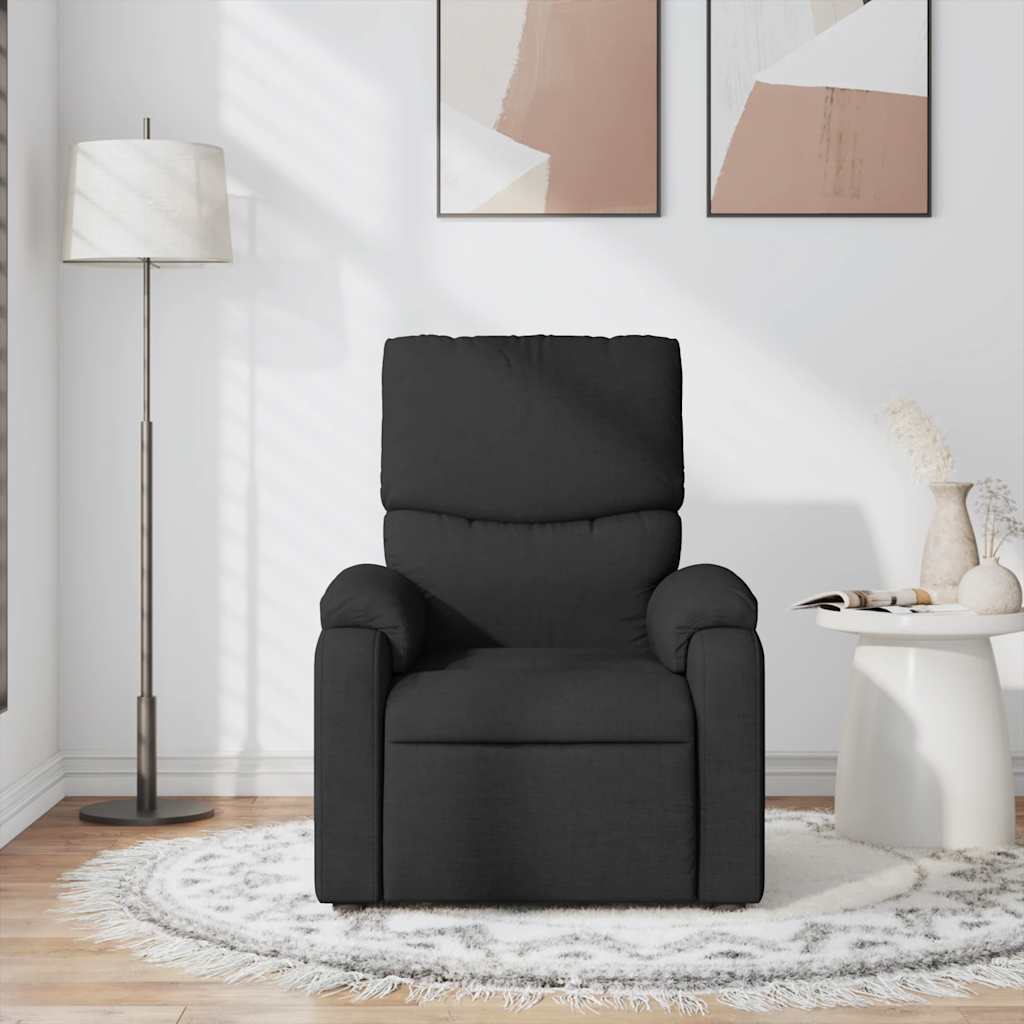 Fauteuil de massage inclinable en tissu noir - 3