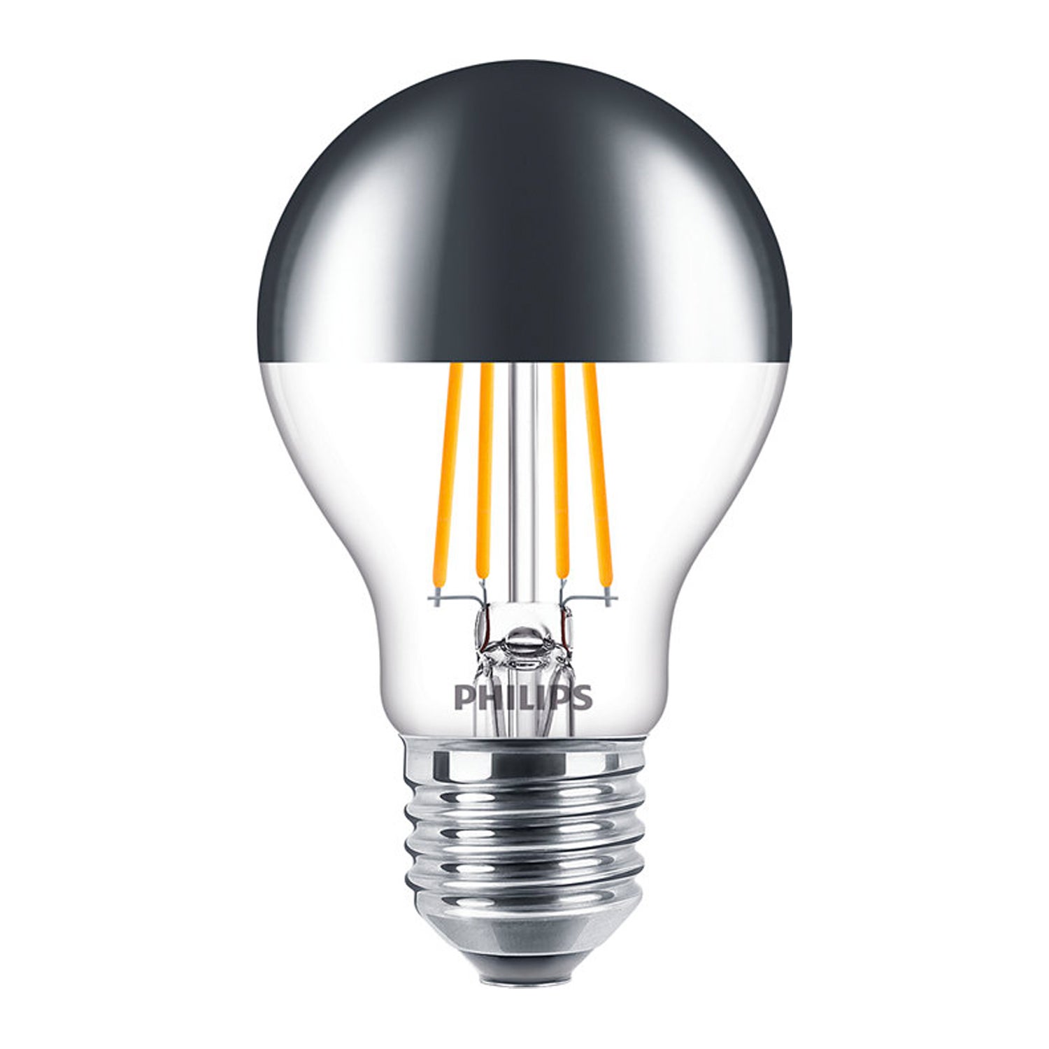 Ampoule OSRAM/Radium E27 60W Argent Miroir - Blanc Chaud, Filament Visible, Verre Miroir, Intérieur/extérieur