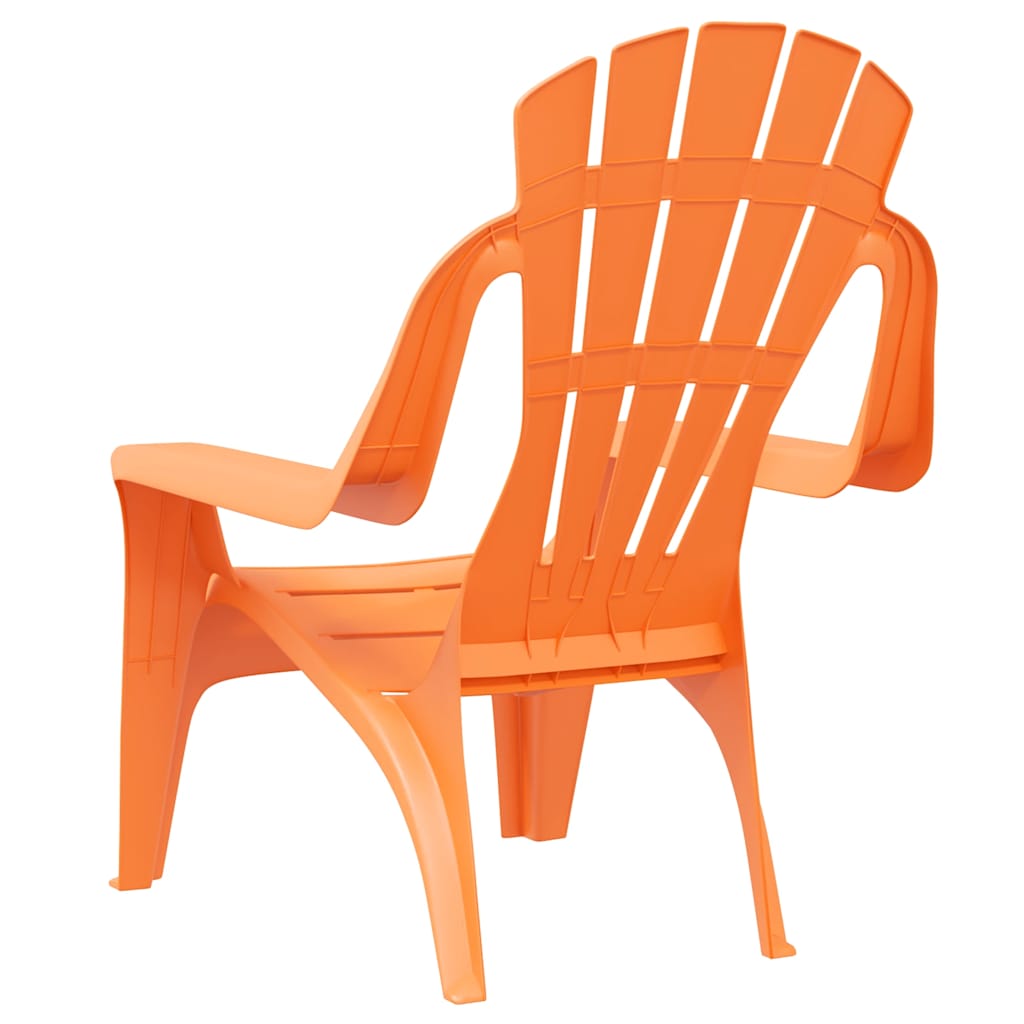 Lot de 2 Chaise de jardin sans coussin vidaXL en Polypropylène Orange - 5