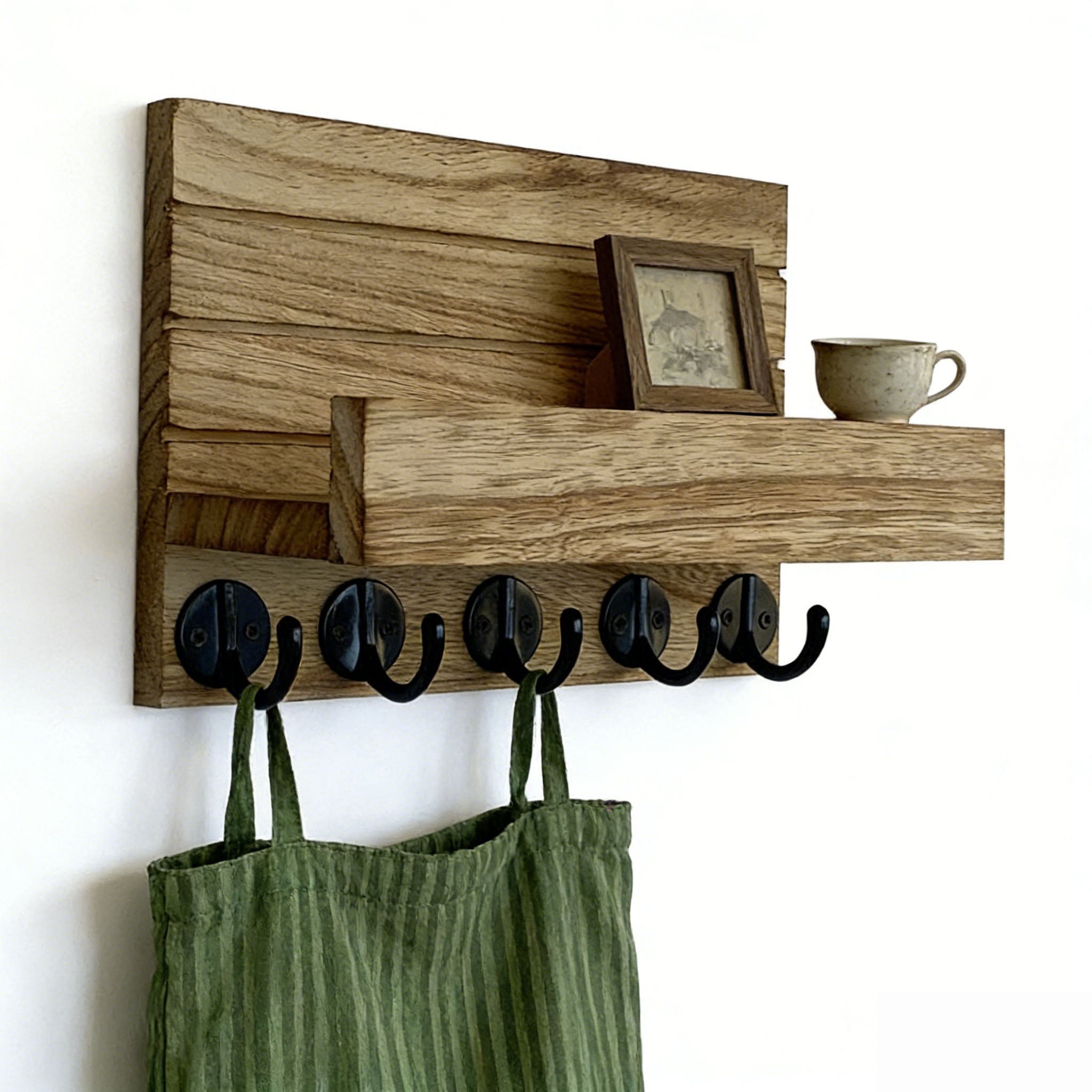 Portachiavi per parete, Appendichiavi in legno, Portachiavi, Mensola a muro in legno, Organizzatore di chiavi di ingresso, Design minimalista, Ganci chiave, Regalo di inaugurazione della casa - Italia