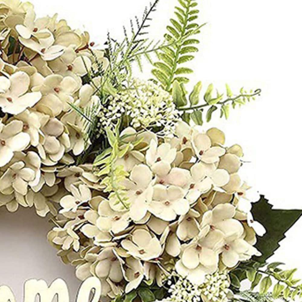 Couronne de porte Hello pour porte d'entrée, couronne de printemps, 40,6 cm, décoration de panneau de porte de ferme pour décoration de fenêtre, porte - 5