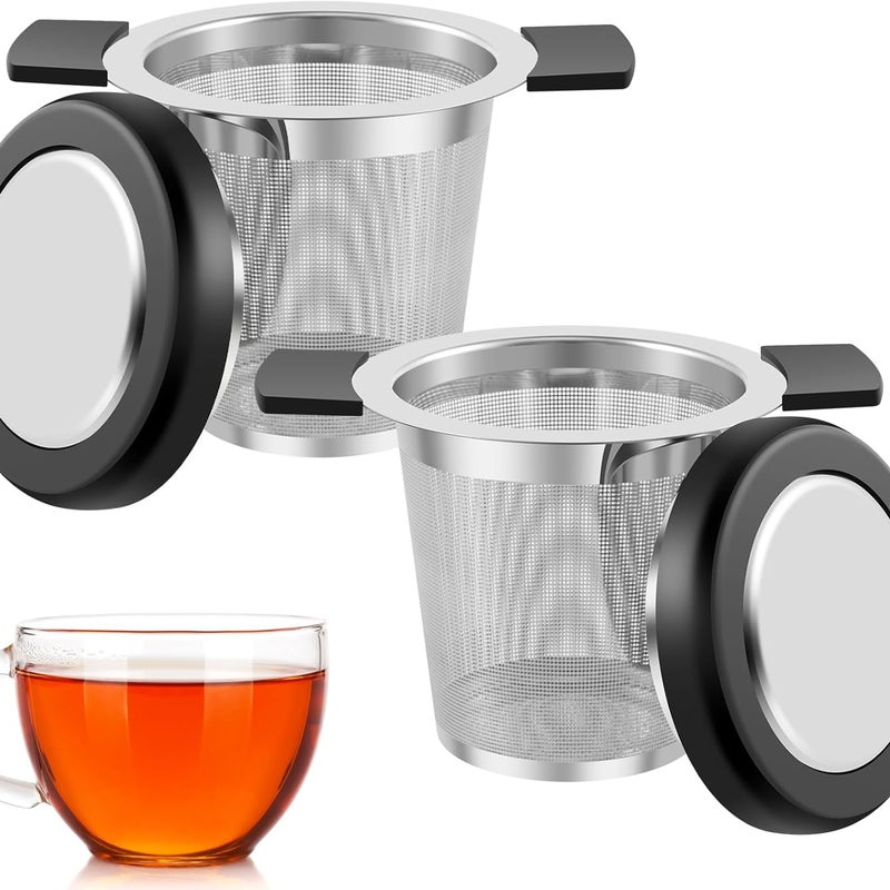 szt. sitka do herbaty sypkiej ze stali nierdzewnej, zaparzacz do herbaty o dużej pojemności, drobna siatka do herbaty, silikonowa pokrywka i żaroodpor