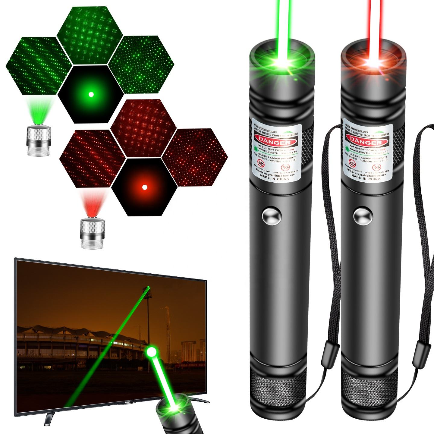 Mini wskaźnik laserowy 2 w 1 dla zwierząt z breloczkiem i lampką LED do tresury