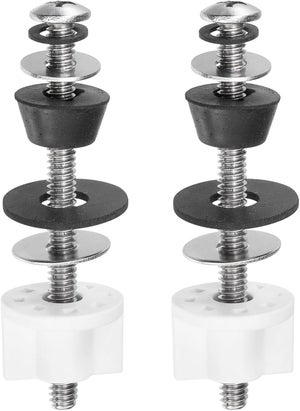 Kit Di Bulloni Per Sedile WC In Plastica, Bianco, 4 Viti Con Dadi E Rondelle, Lunghezza 6,6 Cm, Accessori Riparazione Bagno