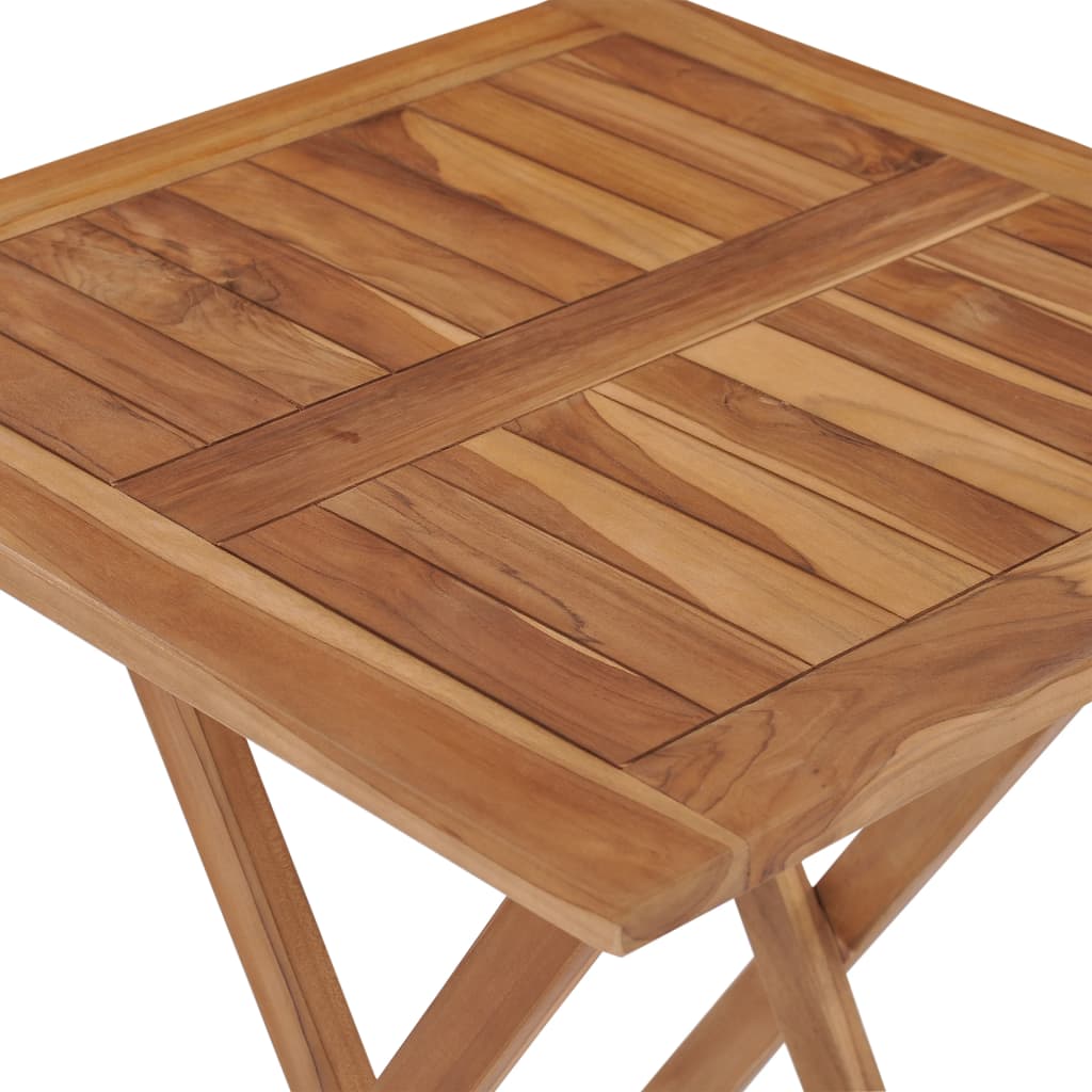 Table à manger de jardin carré en Bois Marron - 6
