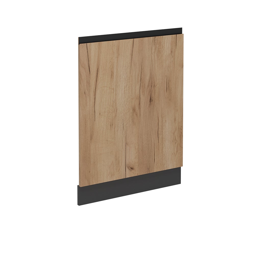 Vicco Panel przedni zmywarki R-Line, Złoty dąb energetyczny, 60 cm J-Shape bez blatu roboczego