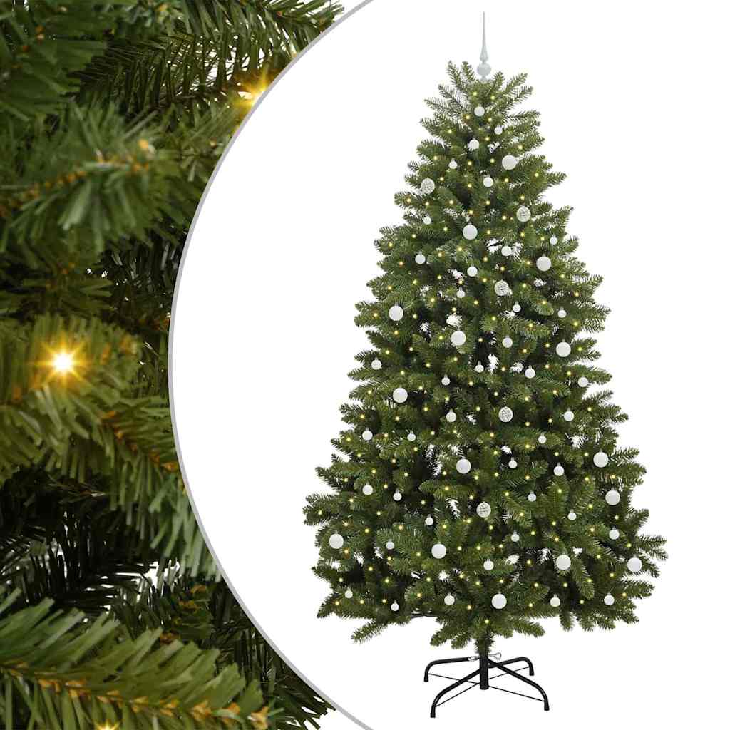 Sztuczna choinka Ze LED Lights Zielony 240 cm PVC i Metal