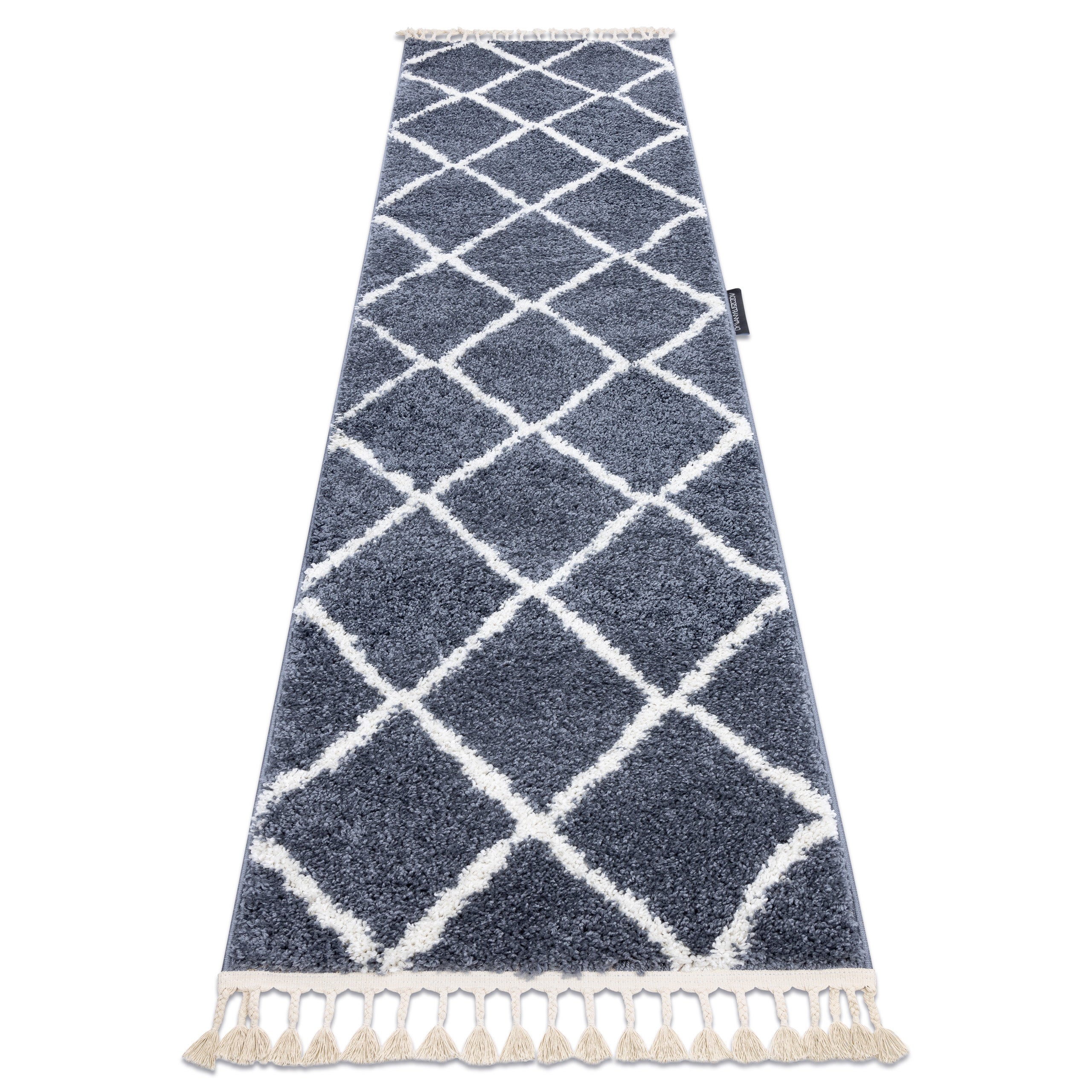 Dywan, Chodnik BERBER CROSS szary - do kuchni, przedpokoju, na korytarz 60x200 cm