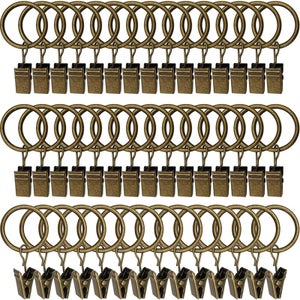 16 anneaux de rideaux en bois 4,5cm - Décoration