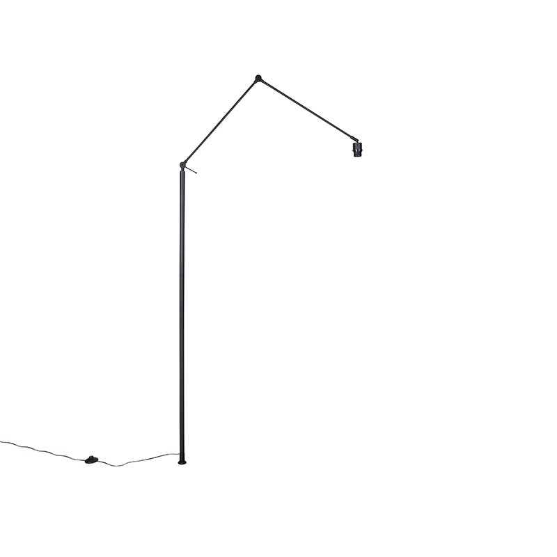 Lampa podłogowa z ramieniem czarna - Editor