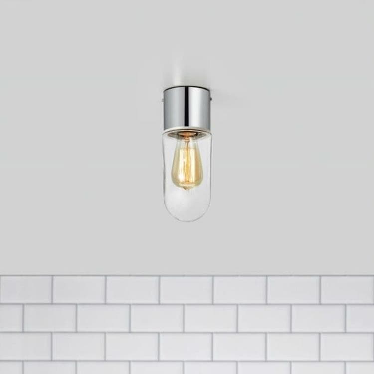 ZEN-Plafonnier de salle de bain Métal/Verre H26m - - 2
